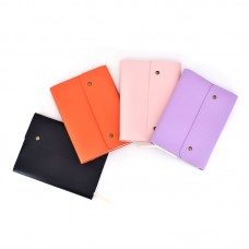 Portable Leather Notebook with Snap Closure